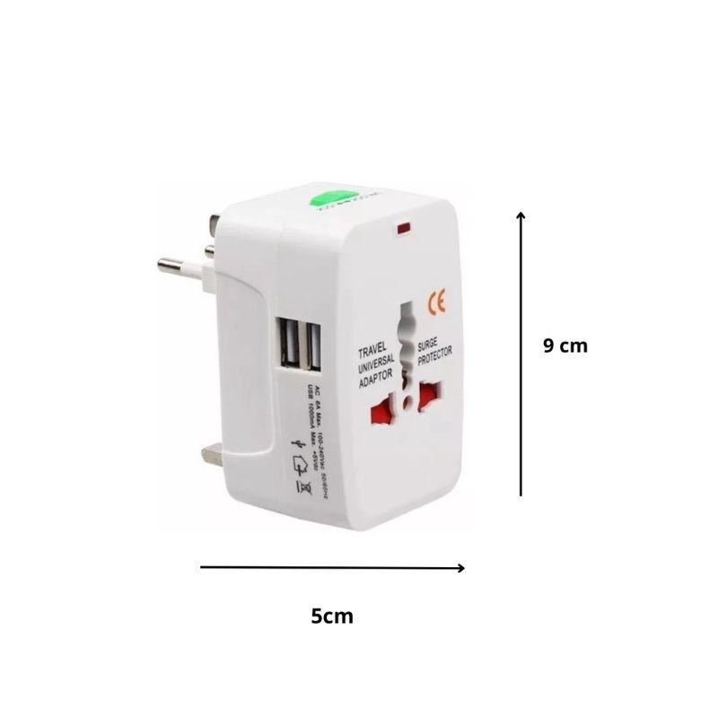 Foto extra 4 do produto Adaptador Universal Tomada Para Viagem Com Porta USB
