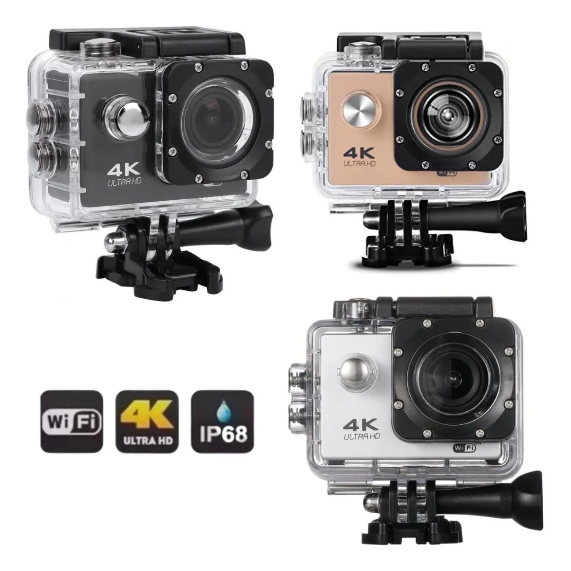 Foto extra 3 do produto Câmera de Esportes e Ação 4k Full Hd a Prova D’Água Wifi Tipo Go Pro