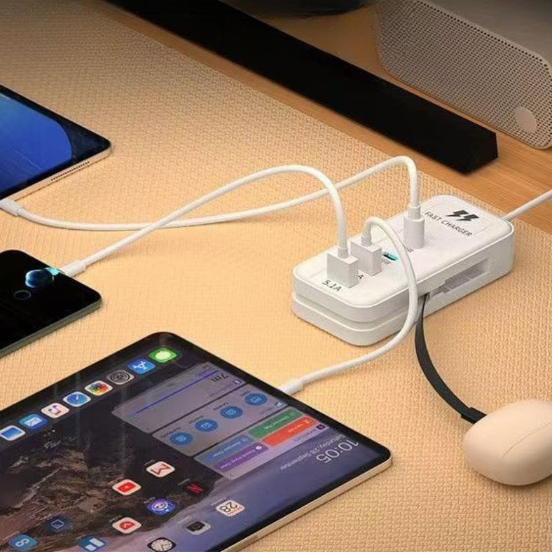 Foto extra 2 do produto Tomada Carregador De Celular USB E PD 4 Portas