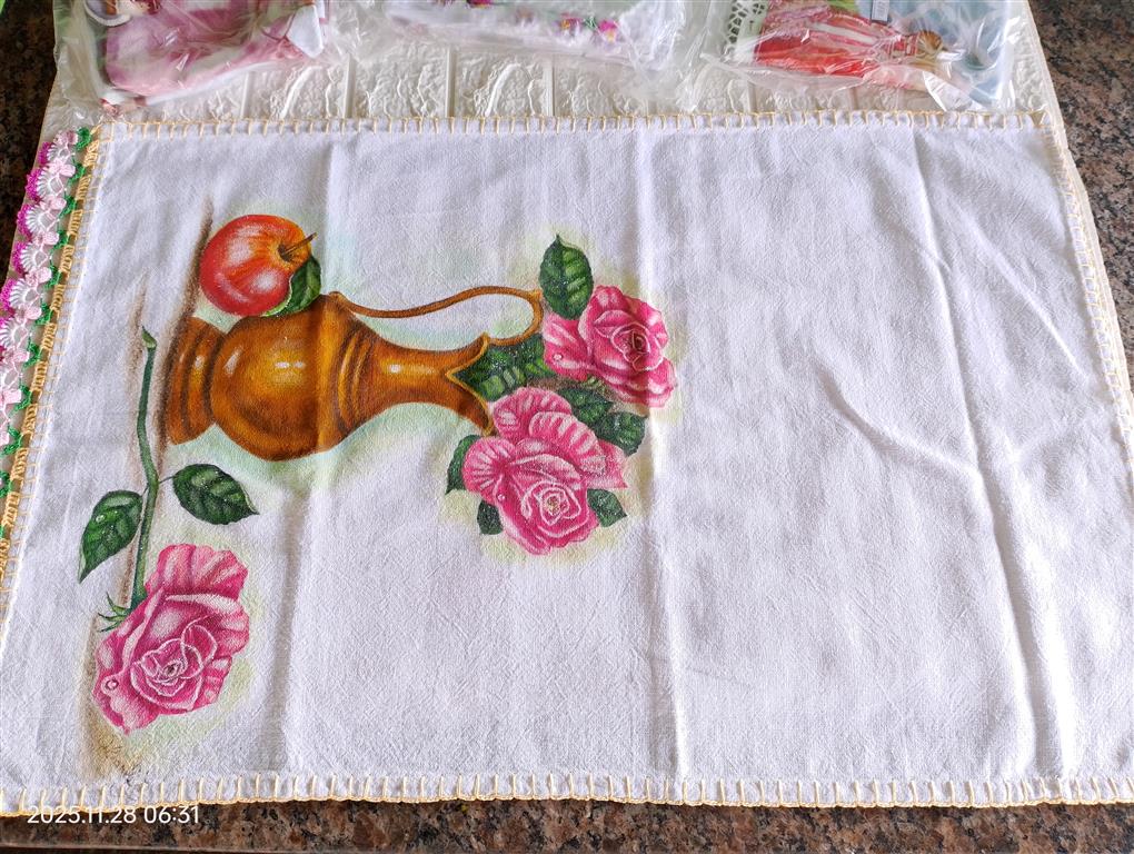 Foto extra 3 do produto Pano de Prato Jarro Dourado