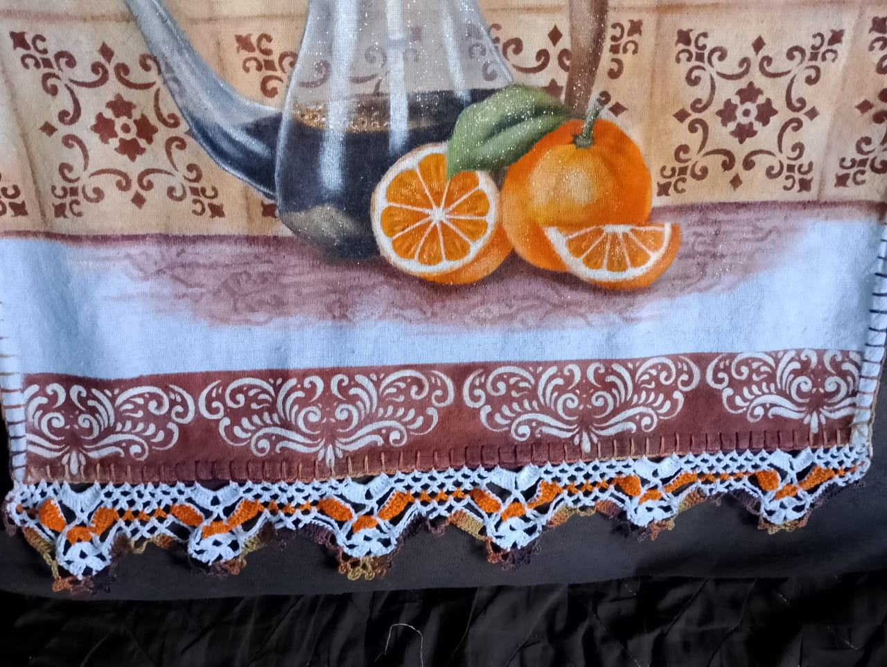 Foto extra 2 do produto Pano de Prato Laranja Café